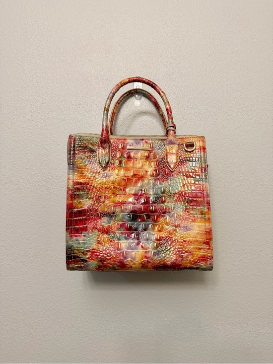 Brahmin Handbags - Brahmin Multicolor Croc-Embossed Satchel — Red, Yellow, Blue Accents